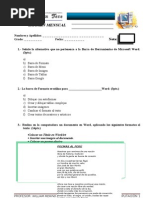 EXAMEN 5to Primaria