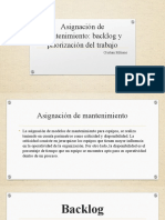 Asignación de Mantenimiento, Backlog y Priorización Del Trabajo