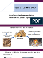 Apresentação 1 - Química 1º EJA