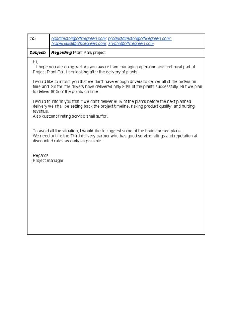 Escalation Email Template