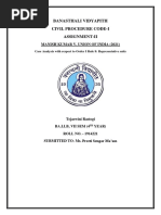 Banasthali Vidyapith Civil Procedure Code-I Assignment-Ii: Manish Kumar V. Union of India (2021)