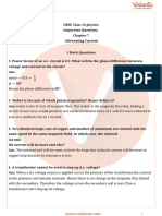 Important Questions For CBSE Class 12 Physics Chapter 7