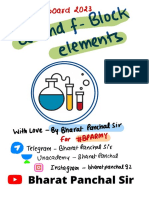 D and F Block Elements