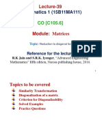 (Lecture-39) - Reduction To Diagonal Form