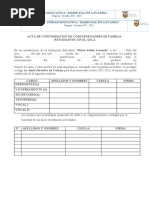 Acta de Conformacion de Comite de Padres de Familia