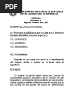 2-2,022 Documento 9. Procesos Que Actuan en La Litosfera. Vulcanismo 1ra. Parte Vulcanismo Intrusivo.