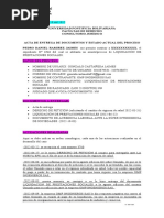 Formato Acta de Entrega de Documentos y Estado Actual Del Proceso