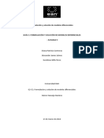 Fotmulación y Solución de Modelos Diferenciales Guía 3