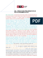 Semana 10 - Redacción Preliminar de Un Texto Argumentativo