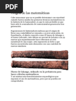 Origen de Las Matemáticas