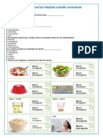 Ficha de Ciencia y Tecnología 25-08 Exploramos Las Mezclas de Los Alimentos