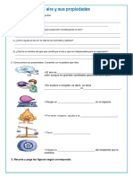 Ficha de Ciencia y Tecnología 18-08 El Aire y Sus Propiedades