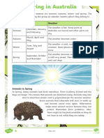 Spring in Australia Differentiated Reading Comprehension Activity