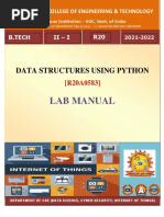 Data Structures Using Python Lab Manual (R20a0583)