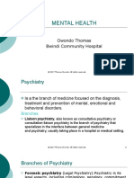 Classification of Mental Disorders