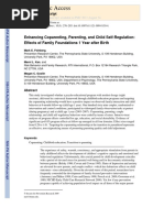 Enhancing Coparenting, Parenting, and Child Self-Regulation: Effects of Family Foundations 1 Year After Birth