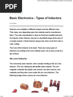 Basic Electronics - Types of Inductors