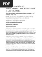 Ley de Regulación Del Arrendamiento Inmobiliario para El Uso Comercial