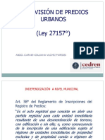 Subdivisión de Predios Urbanos - Cedren