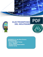 Electroposicion de Wolframio