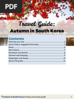 Autumn in South Korea Travel Guide and Itinerary 1