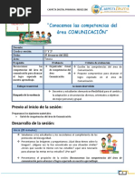 Conocemos La Organización Del Área de COMUNICACIÓN - III Ciclo-1°y2°