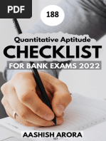 Quant Checklist 188 PDF 2022 by Aashish Arora