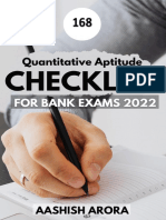 Quant Checklist 168 PDF 2022 by Aashish Arora