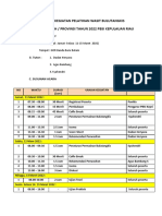 Susunan Kegiatan Pelatihan Wasit Bulutangkis