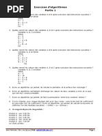 0 - Exercices Algo Et Programmation - Les Bases Et Conditions