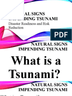 Natural Signs Impending Tsunami: Disaster Readiness and Risk Reduction