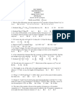 Mathematics Second Term Examination