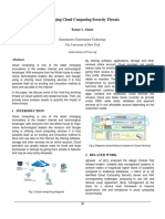 Emerging Cloud Computing Security Threats: Department of Information Technology City University of New York