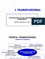 Terapia Transfusional Componentes Celulares y Plasmaticos PREGRADO 06072016