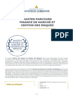 Master Parcours Finance de Marché Et Gestion Des Risques