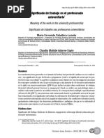 Significado Del Trabajo en El Profesorado Universitario: María Fernanda Caballero-Lozada