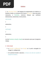 Arduino: Estructura Básica Dos Partes