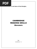 Cambridge Reading Skills Answers: in The Name of God Almighty