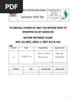 HSSE Plan SATORP To Install Piping at Unit 102 Bypass Feed To Stripper in Jet Sevice