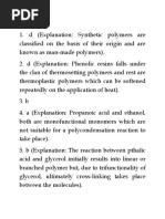 Answers - Polymer Engineering MCQS