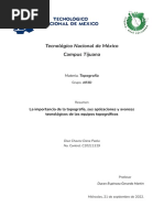 La Importancia de La Topografía, Sus Aplicaciones y Avances Tecnológicos de Los Equipos Topográficos