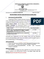 PGIMER Chandigarh Recruitment Oct 2022 Notification PDF