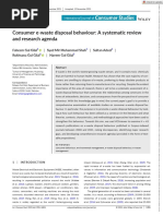 Int J Consumer Studies - 2021 - Gilal - Consumer e Waste Disposal Behaviour A Systematic Review and Research Agenda