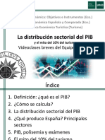 La Distribución Sectorial Del Sectorial Del PIB y El Mito Del 10% Del Turismo