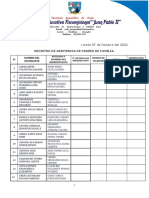 Registro de Asistencia - Padres de Familia