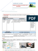 Sesion Tutoria AHORRO DE ENERGIA EN NUESTRA VIDA COTIDIANA