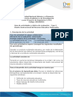 Guía de Actividades y Rúbrica de Evaluación - Unidad 1 - Fase 2 - Diseño Instruccional Del Recurso Educativo Multimedia