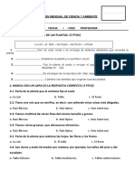 Examen Mensual de Ciencia y Ambiente - Octubre