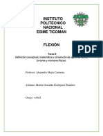 Definición Conceptual, Matemática y Convención de Signos de Fuerza Cortante y Momento Flector.