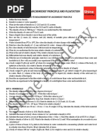 9TH - Icse - Physics - Worksheet - Upthrust in Fluids, Archimedes' Principle and Floatation 2